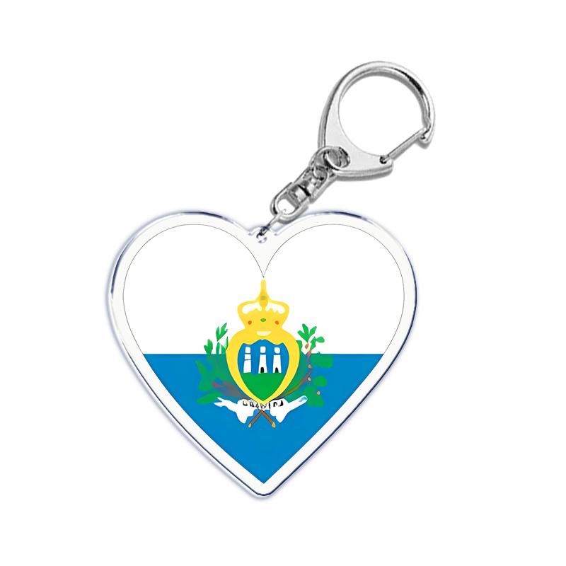 France Scotland Germany Country Love Heart Keychains Ring for Accessories Bag Pendant Key Chain Llaveros Ewelry Fans Gifts