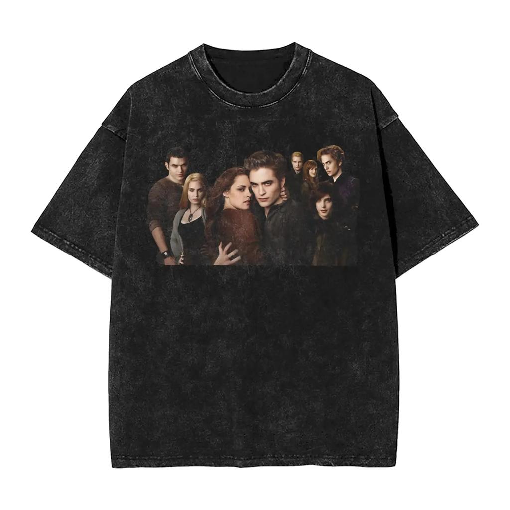 Crepuscolo Jacob Black Squadra Jacob Lupo Grafica Unisex Cotone Pesante Nero Vintage Streetwear T-Shirt