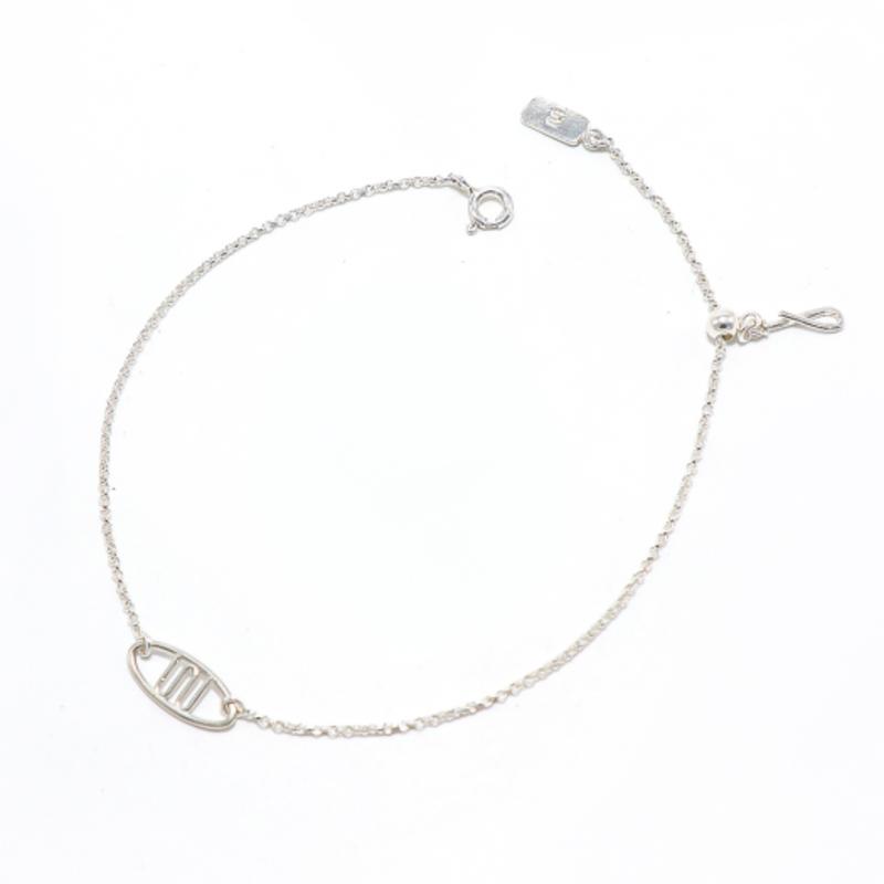 UNI.J UNIJ Tiny Ellipse Silver Anklet Iak43 [Silver]