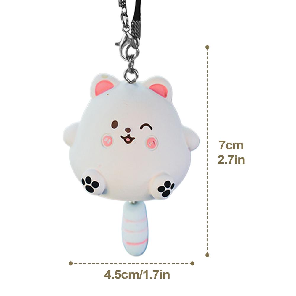 Car Cat Ornament Lucky Cat Car Rearview Ornament Car Rearview Pendant Decoration Car Hangable Resin Kitten Accessories