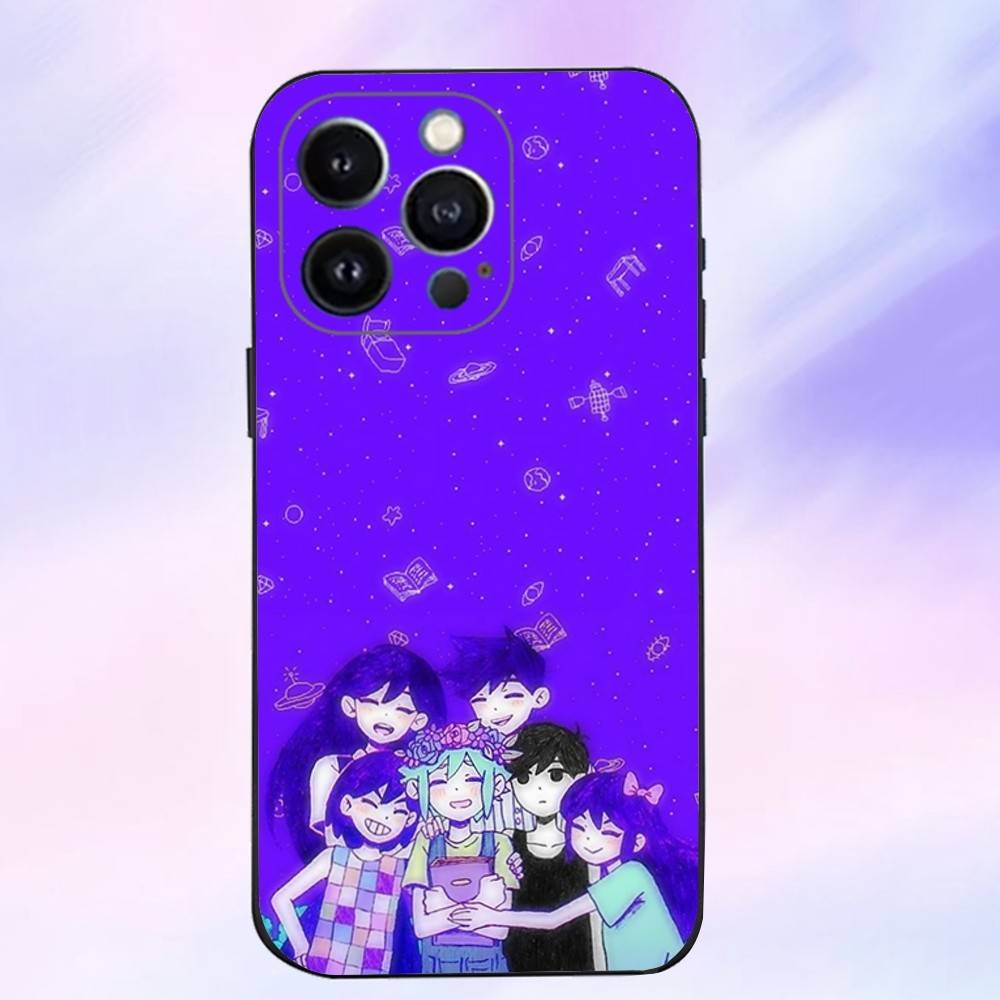 Epc O-Omori cartoon Phone Case For iPhone 16,15,14,13,12,11 Plus,Pro Max,XS,X,XR,SE,Mini,8,7,Soft Silicone Black Cover