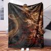 An Abstract Fra Fram Background with Swirls and Light Effects.-Themed Blanket - Comfortable Flannel Fabric Hypoallergenic Suitable