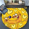 CatDog Round Area Rug,Carpet Rug for Living Room Bedroom Sofa Playroom Decor,Non-slip Floor Mat