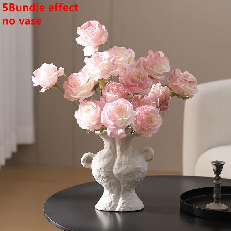 

1Pc Artificial Rose Flower Artificial Silk Flower Bouquet Artificial DIY Flower Wedding Center Decor Bridal Shower Home Decor рожевий