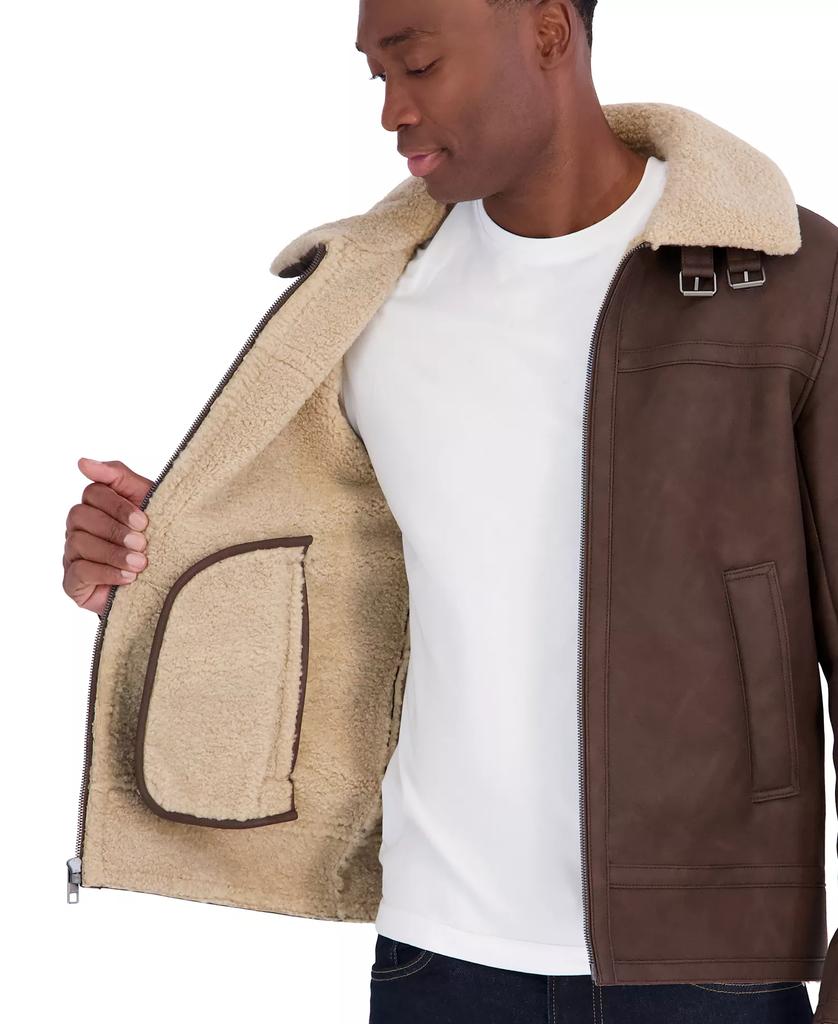 Men's Faux Shearling Moto Jacket