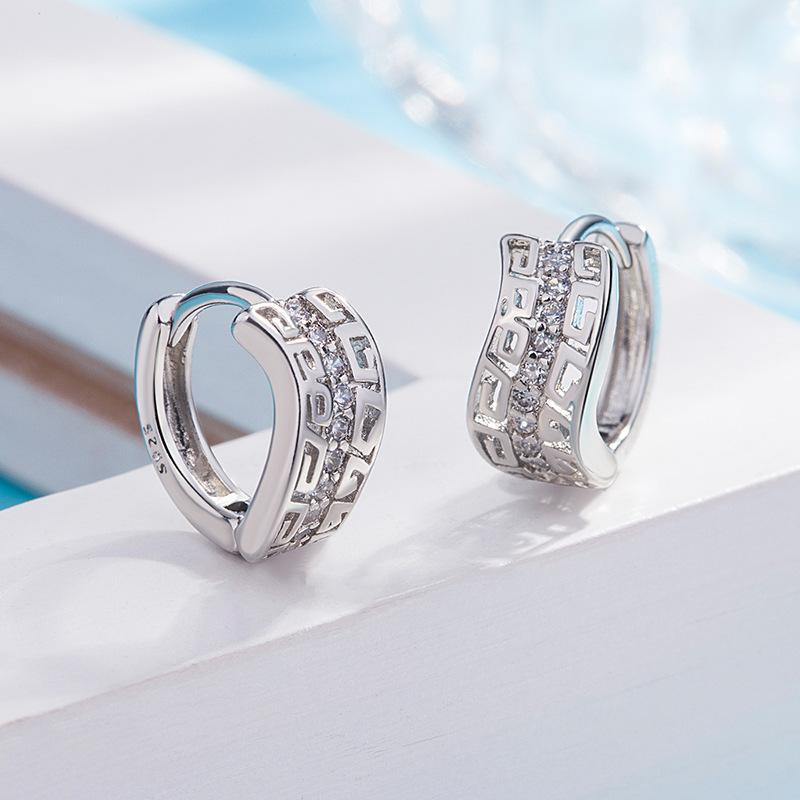 925 Silver Stud Earrings Beautiful Earrings High Quality For Women Earring Wedding Fine Jewelry Accessories Party Gift