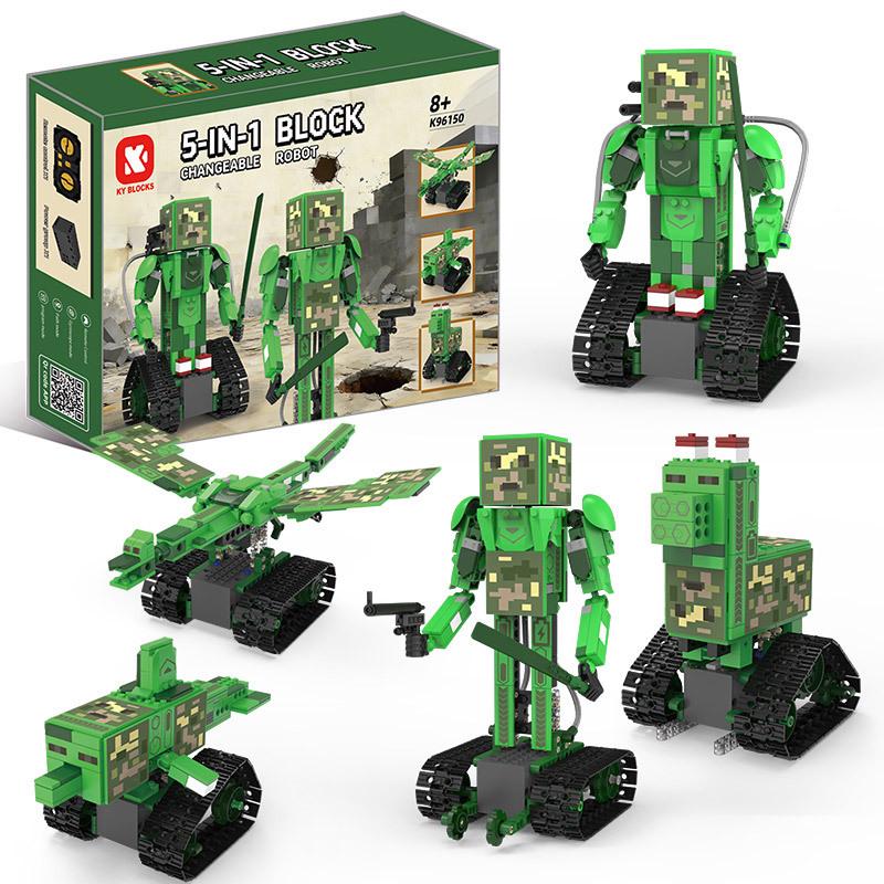 5-in-1 Remote Control Wall-E Robot Building Kit, Compatible with Lego, for Electric Science Education