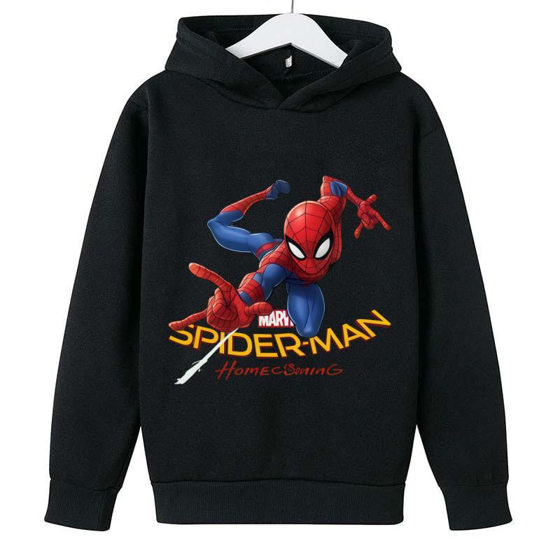 Marvel Spider-Man Classic Hoodie for Kids - Casual Superhero Sweatshirt for Boys & Girls, Perfect for Spring and Autumn