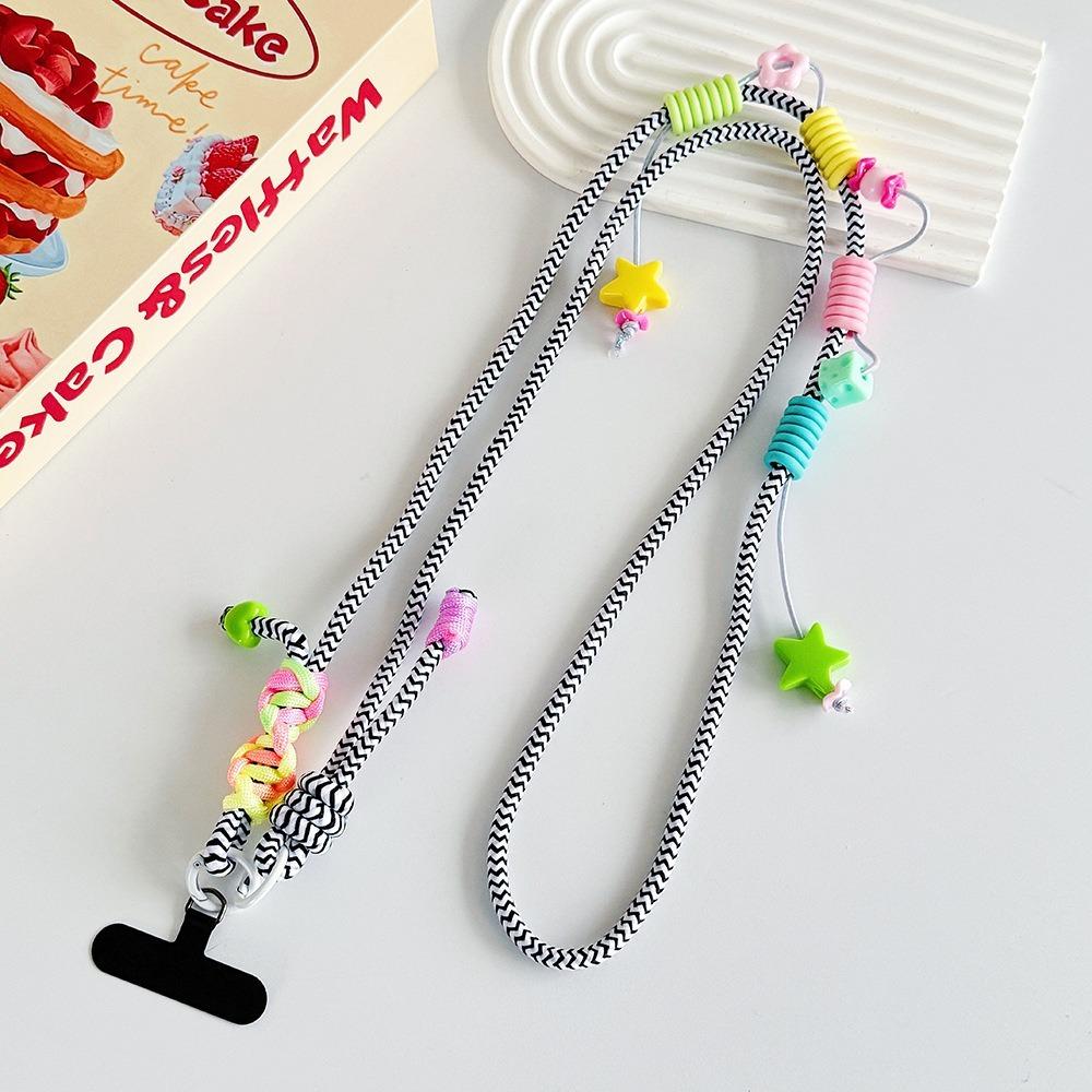 Colorful Crossbody Key Chain Pendant Anti-Lost Long Hanging Rope For Mobile Phones and Card