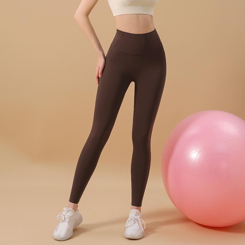 Cross-Border Slimming Yoga Pants: Tummy Control, Hip Lift, Nude-Feel, High Waist, Anti-Roll Edge Fitness Pants for Women