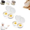 Double Cup Microwave Egg Cooker Non-Stick Steamed Egg Box Modern Egg Steamer  Kitchen Gadgets