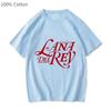 Lana Del Rey Harajuku Casual Anime Cotton T-Shirt Unisex Hip Hop Comic T-Shirt Love Cartoon 100% Cotton Printed T-Shirt