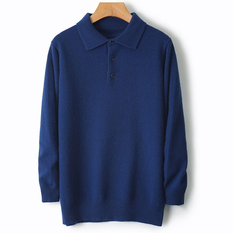 

Men s Fall/Winter Collared Business Casual Polo-Neck Knit Base Layer Youth Pullover Commuter Sweater 3XL
