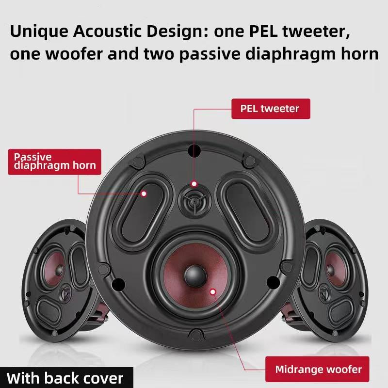 Tianlai High-Quality Three-Way Ceiling Speaker with Narrow Bezel