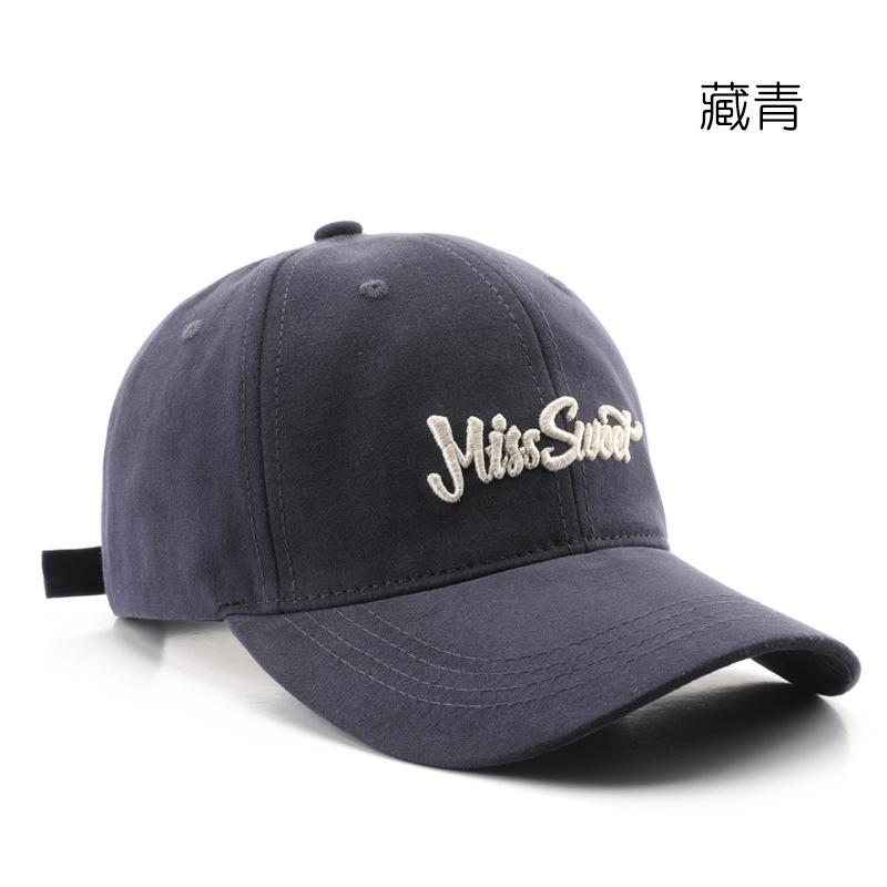 

Шляпа Весна и Осень Индивидуальность Вышивка Буквами Полужесткая Бейсболка Уличная Дорожная Солнцезащитная Кепка темно-синий