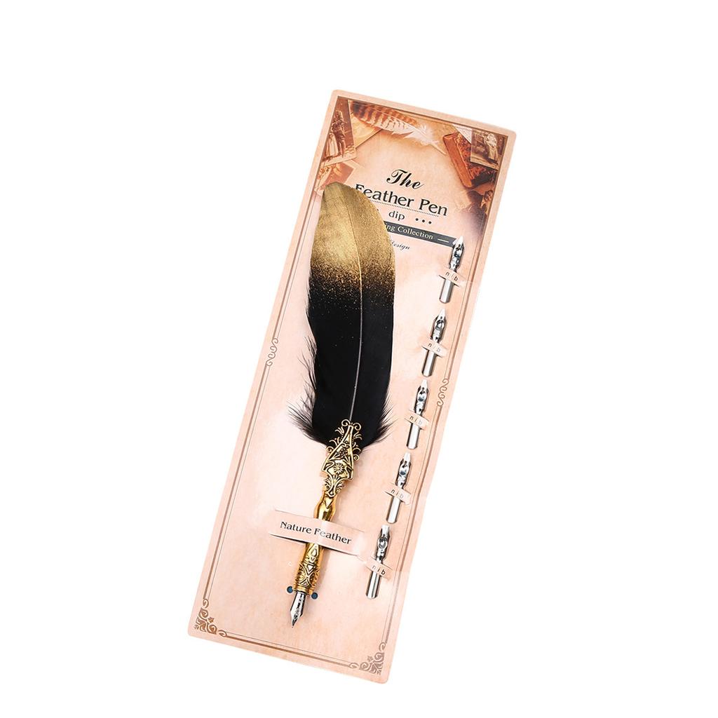 Retro Quill, Student Dipping Pen, School Season Student Metal Gift Pen Signature Pen