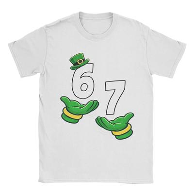 Unisex TShirt Six Seven 67 St Patricks Day 6 7 Shamrock Boys Kids 67 Novelty 100 Cotton Tee Shirt Crewneck Clothing 4XL 5XL 6XL