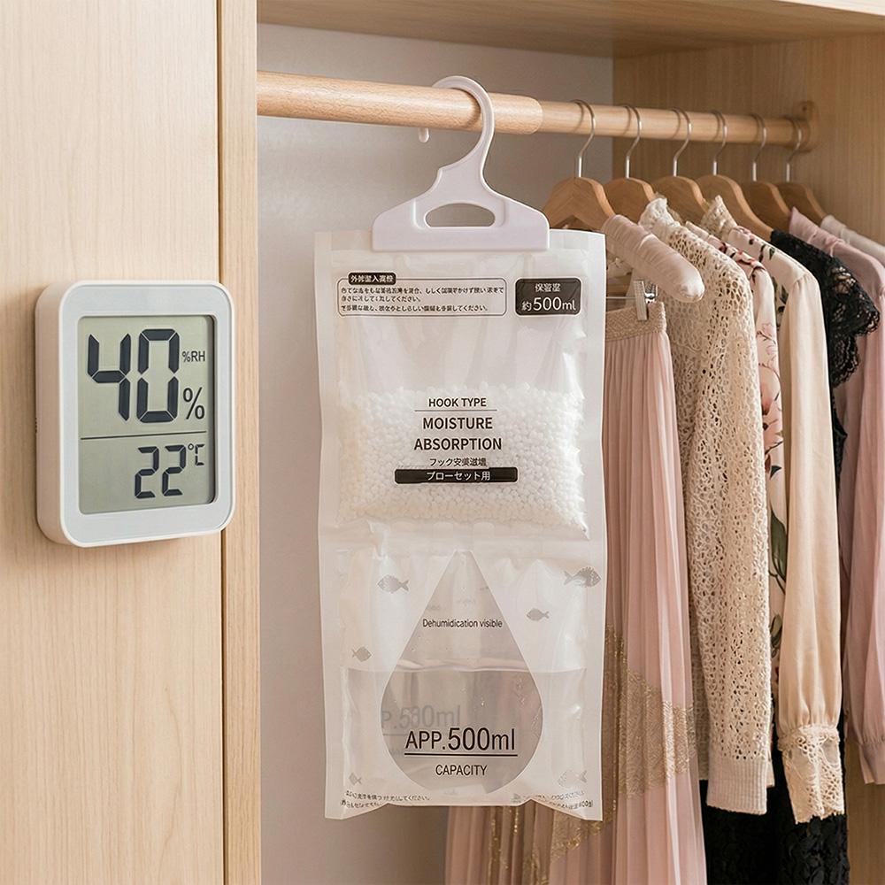 Moisture Hanging Absorber Bag Large Capacity Wardrobe Dehumidifier Anti-Mold Desiccant Bags For Closet And Home Damp Control