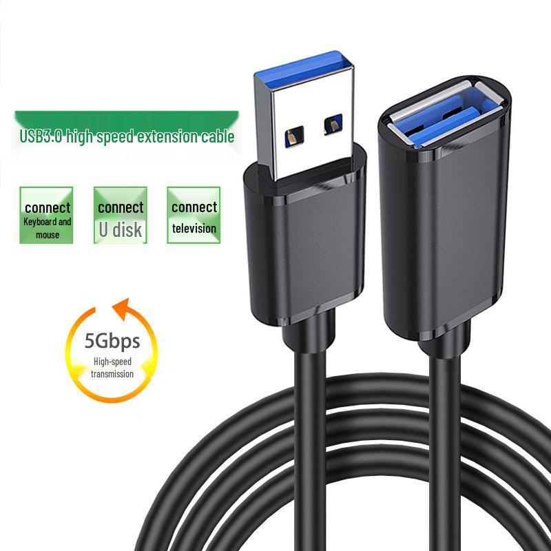 USB 3.0 Extension Cable for Computer Connection (Available in 1m, 2m, 3m) - Ideal for Keyboard, Mouse, and U Disk.