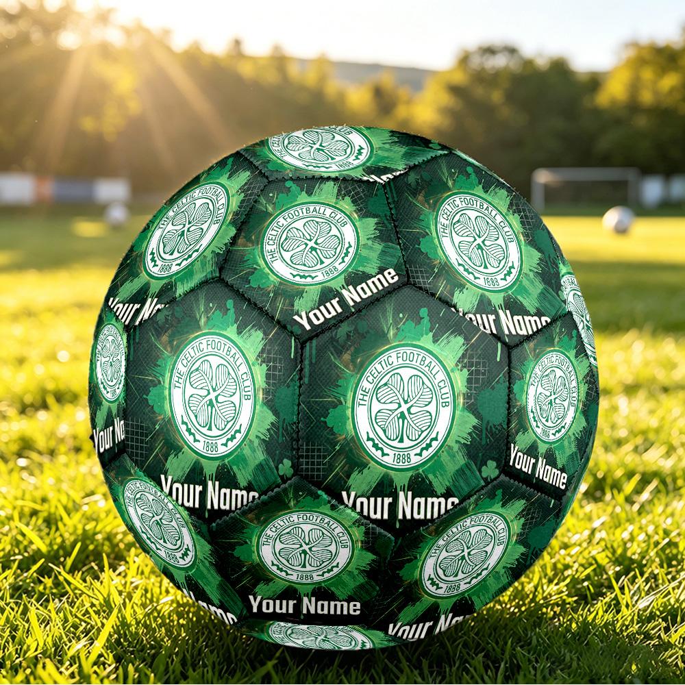 Personalized Size 5 Football Celtic FC Pattern Outdoor Game Sports Ball Gift