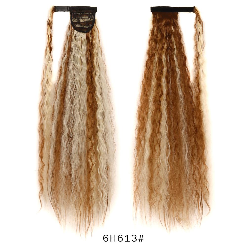 Jeedou Ponytails Extension 34inch Extra Long Bohemia Style Kinky Curly Synthetic Ponytail Hair Afro Fluffy Hairpiece Daily Use