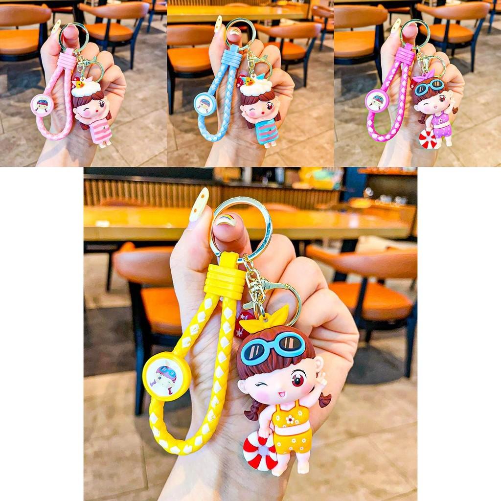 Adorable Bathing Cute Keychain Cartoon Character Keyring Perfect For Gifts And Collecting