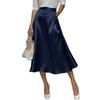 Elegantes Satin-Midikleid in A-Linie für Damen, fließend und schmeichelhaft