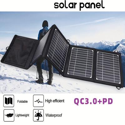 Tragbares faltbares Solarpanel-Ladegerät, 18V hocheffizientes Solarpanel-Kit, QC3.0 DC3.0, geeignet für Camping