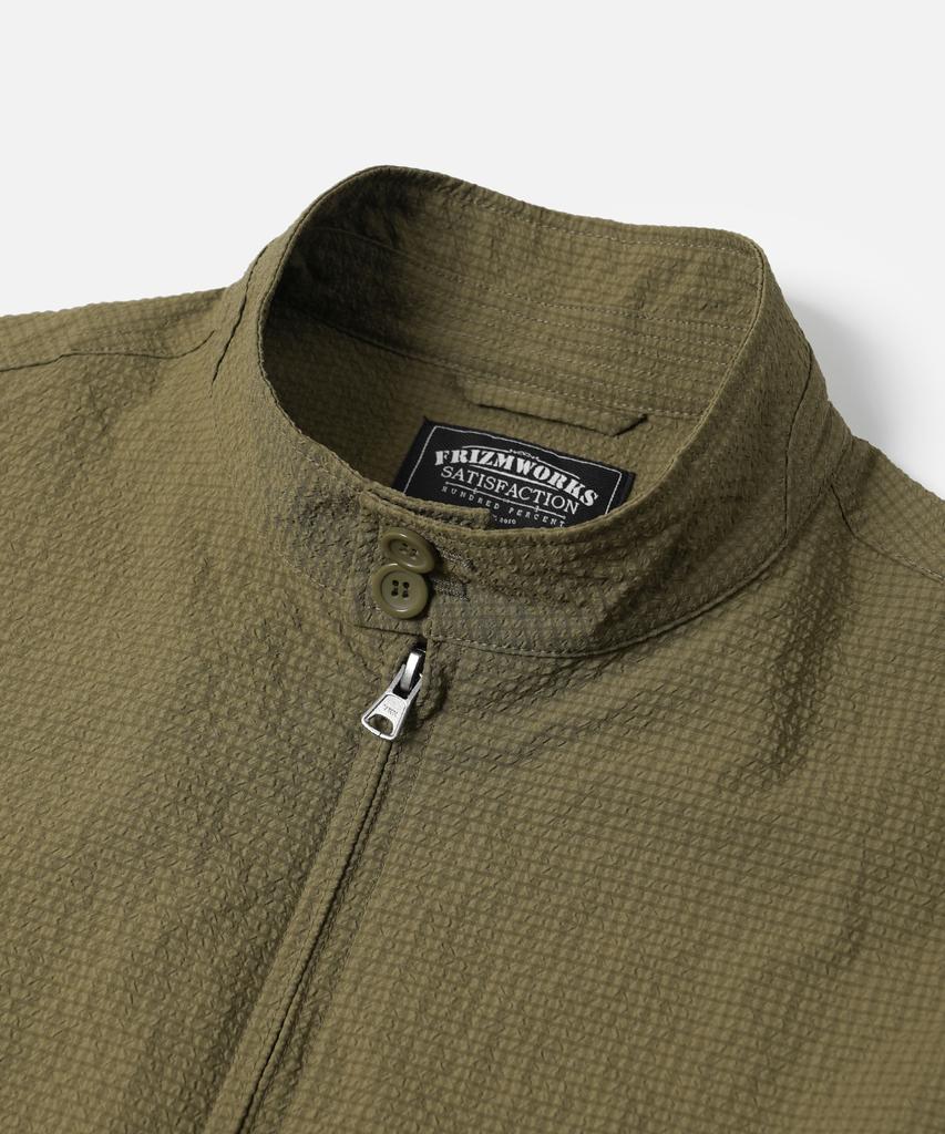 Frizmworks Seersucker Buddy Harrington Jacket _ Beige