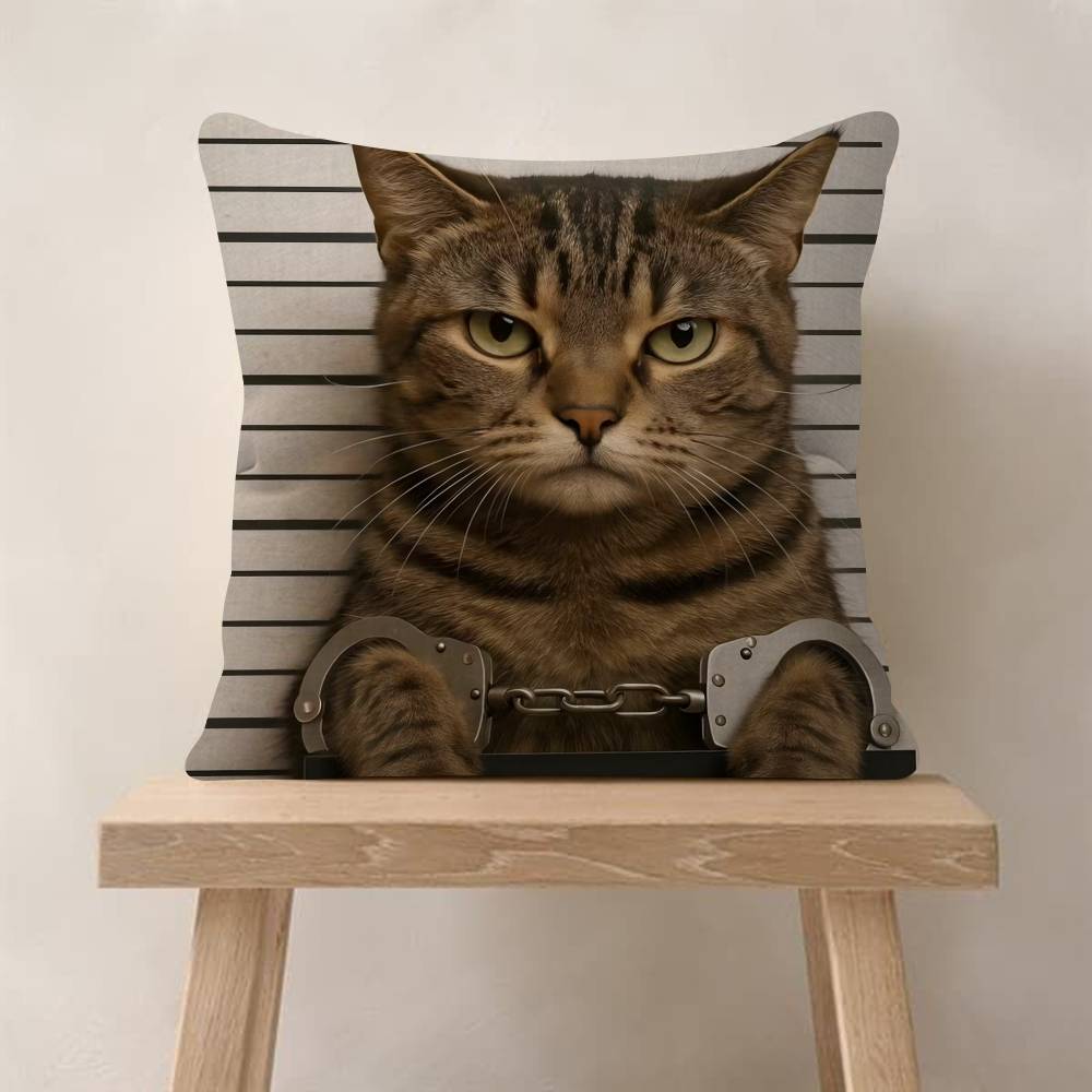 Cute Cat Pillow Gift Home Office Decoration Bedroom Sofa Car Cushion Cover Case 45x45