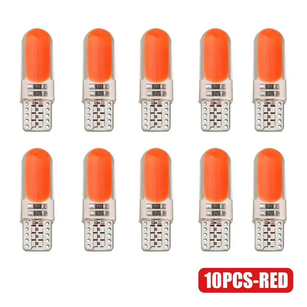 10pcs Universal W5W 501 T10 Car Lights Led Bulbs COB 12V Smd Decorative Light Side Bulbs Car Lights Interior Accessories