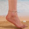 Stylish Women's Anklet with Stainless Steel Chain and Zirconia Pendants - Non-Fading, Trendy Accessory