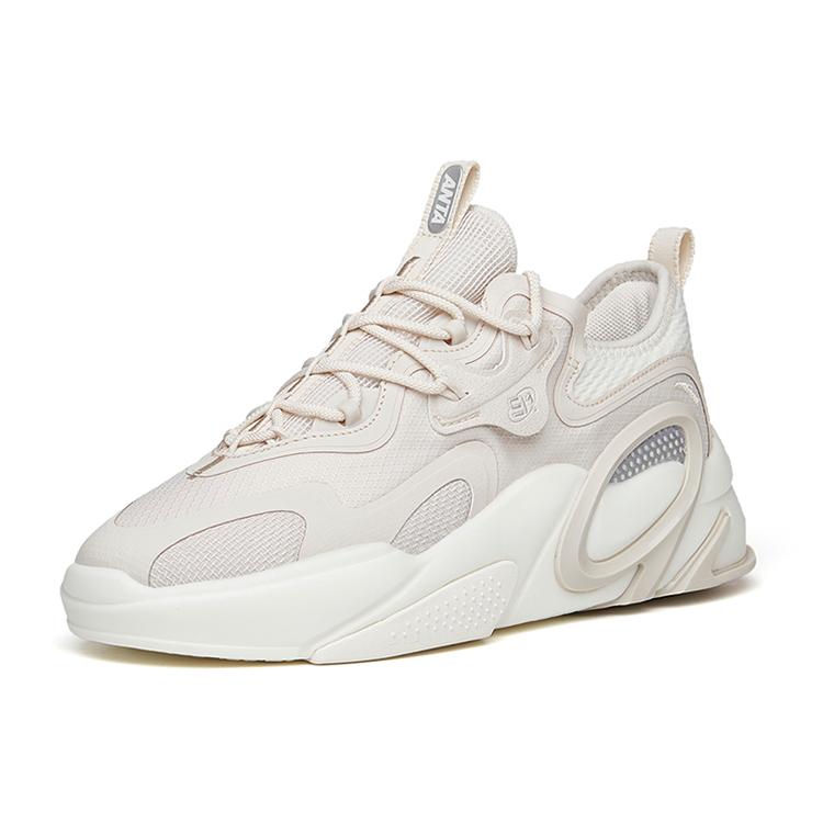 New Anta AT91 Low-Top Skateboard Shoes Women's Gray White 122218072-1