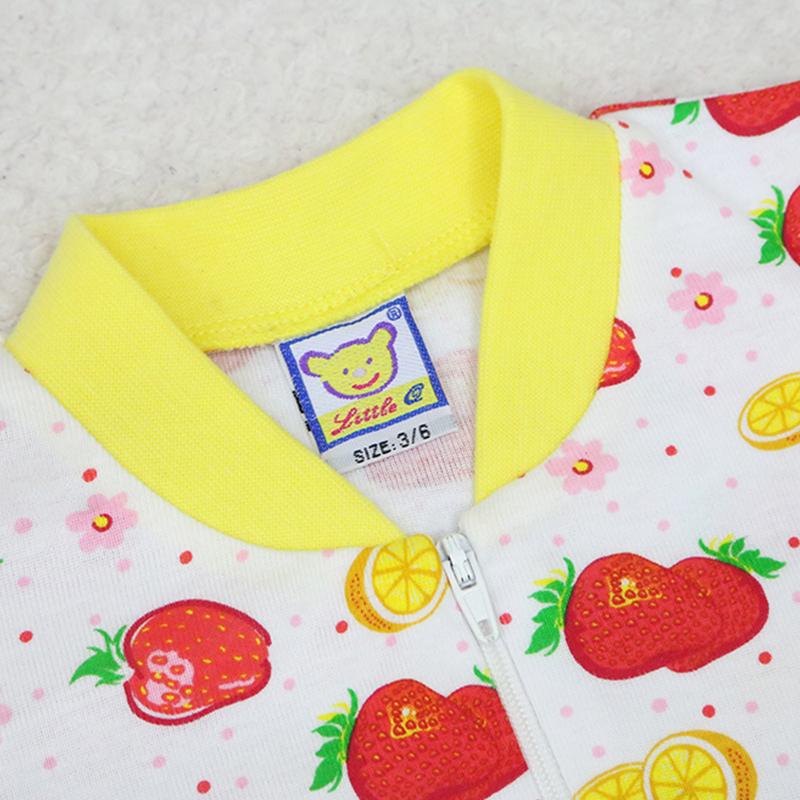 Little Q Pure Cotton Newborn Spring Autumn Clothes One Piece Footies Baby Boy Infant Underwear Four Color Clothing