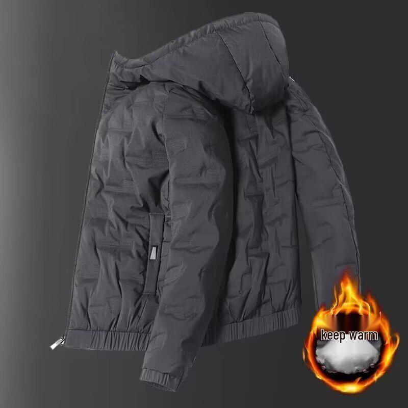 Men's Plus Size Hooded Cotton Jacket - Lightweight, Loose, and Warm for Autumn/Winter