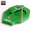 Motorcycle Accessories CNC Side Stand Plate Enlarger Kickstand Extension New Arrival For Kawasaki Z900 Z900RS 2017- Green
