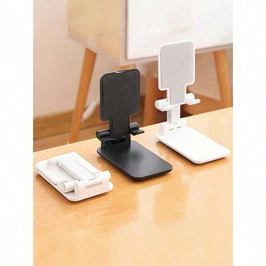 

Random Color 1 Pc Retractable And Foldable Desktop Mobile Phone Holder, Desktop Electronic Product Holder For Slouchy People, білий