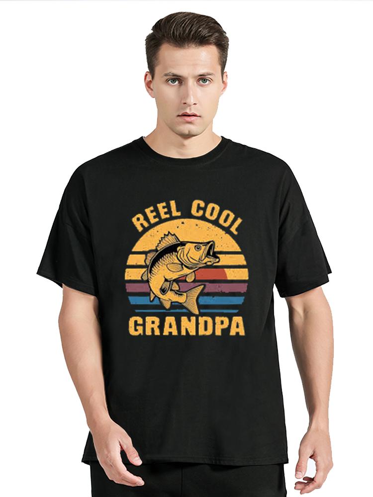 Unisex Reel Cool Grandpa Fishing Gift For Dad Or Grandpa T Shirt Cotton Clothing Amazing Fishing Lover Tee Tshirt Gift Idea Tshirt