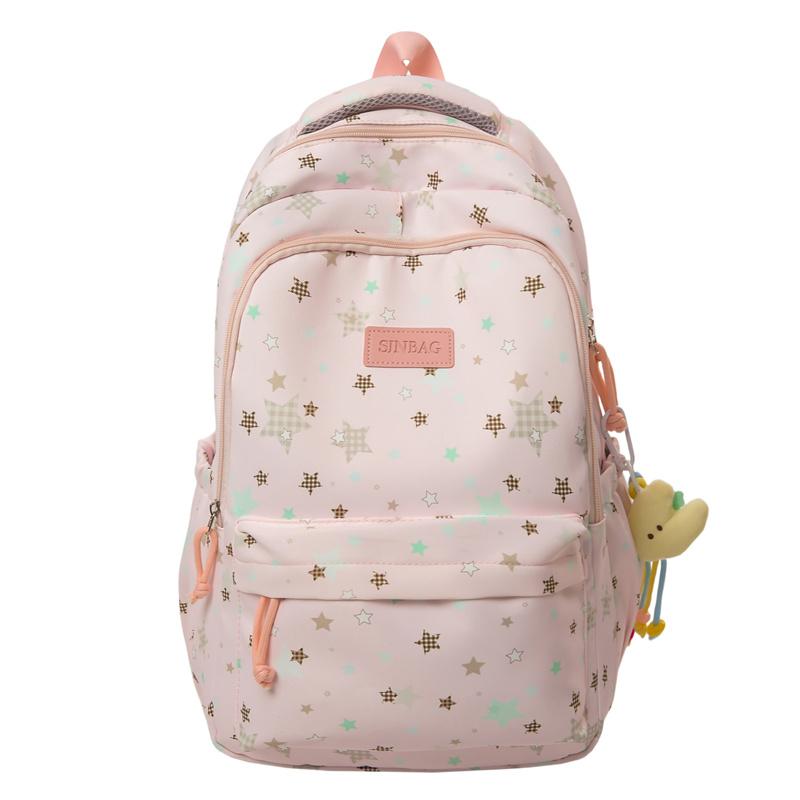 Five-pointed Star Backpack Large Capacity Printed Backpack Student Schoolbag