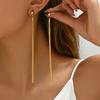 Women'S Golden-Plated Tassel Earrings Posts  Vintage Style, Versatile and ElegantDaily Earrings  Exquisite Accessories