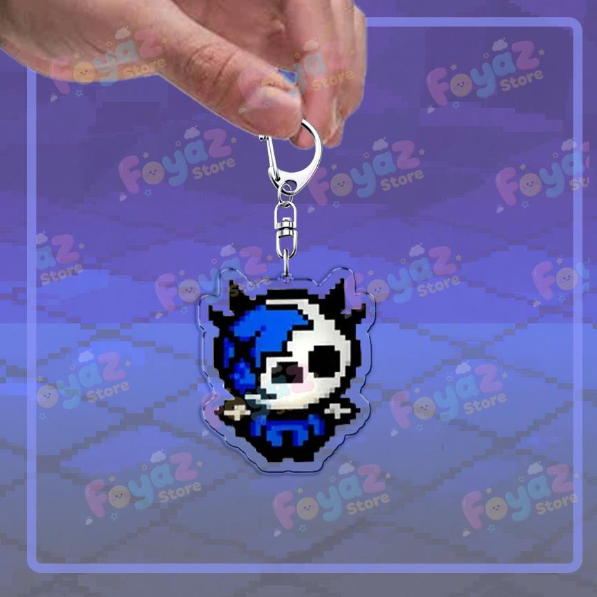 

Video Game Funny Cartoon Keychains for Accessories Bag Horror Pixel Keyrings Jewelry Friends Rebirth Gaming Gifts