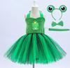 Baby Girls Halloween Animal Cosplay Costume Kids Forest Theme Giraffe Cows Tiger Leopard Zebra Print Tutu Dress Birthday Party