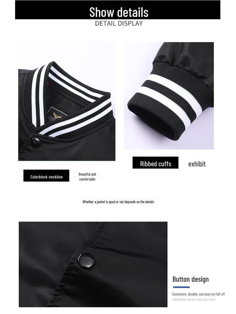 Unisex Color-Blocked Baseballjacke - Herren Frühling/Herbst Amerikanischer Stil Fliegerjacke, Trendige Arbeitskleidung für Paare