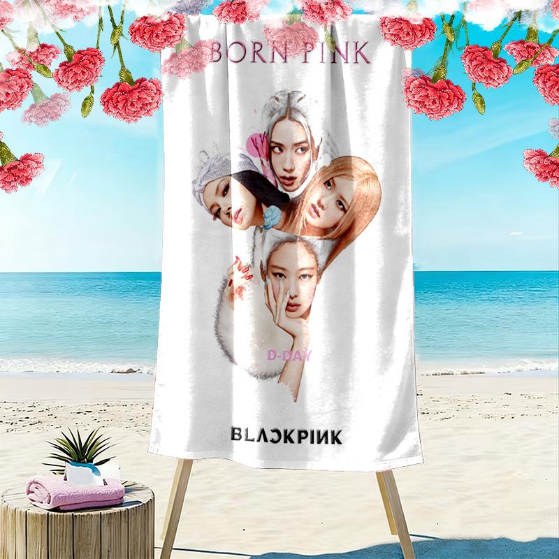 Vibrant Pink Vibes beach towel soft Beach towel for vacation photos Absorbent bath towel swim Outdoor pool towel Travel and vacation towels Comfort
