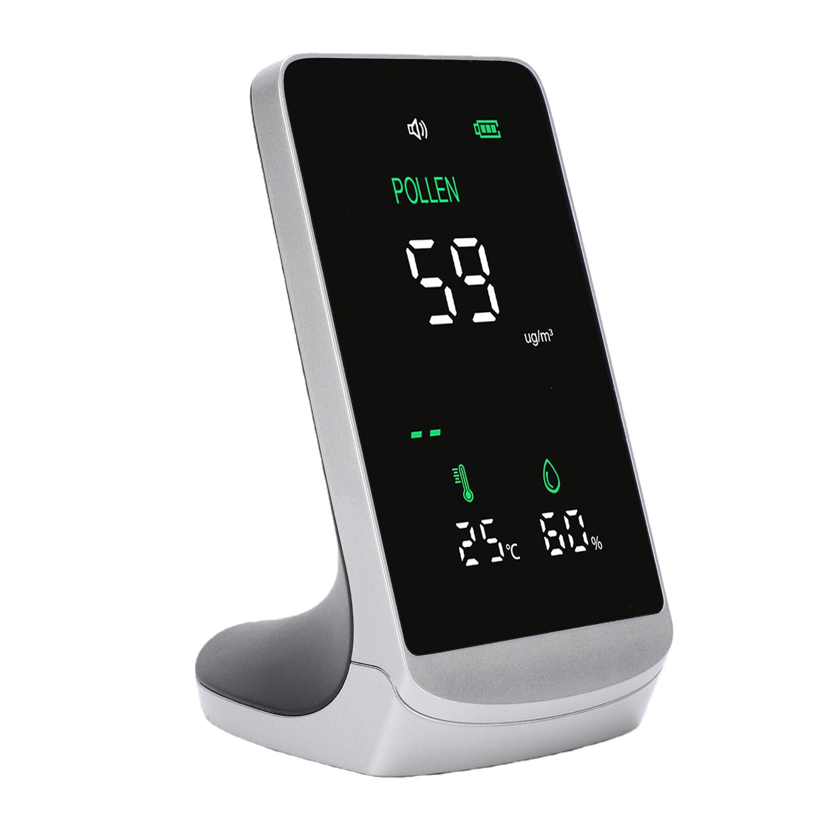

Portable Pollen Detector 0 999ug m³ Pollen Concentration Tester Temperature Humidity Meter Real Time Detection and Alarm