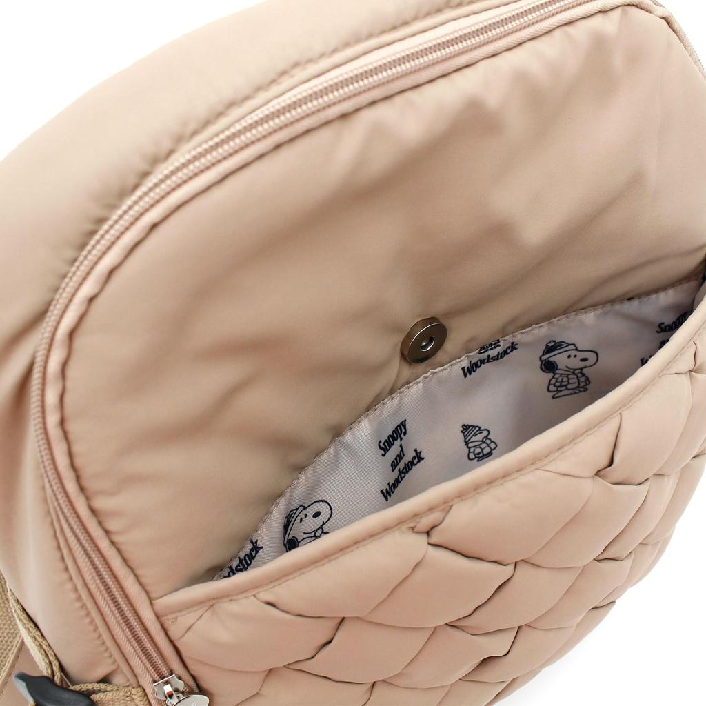 Hapitas Snoopy Puffer Bag Backpack 6067 Women's PN135 Puffer Beige