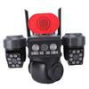 Triple Lens Solar Security Camera 2.4GHz WiFi Camera 8000mAh Battery Powered 360 Degree View IP66 Weatherproof AI