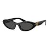 Micro Logo Design Acetate Oval Sunglasses Women Sunglasses Black 0MU09YS1AB5S0