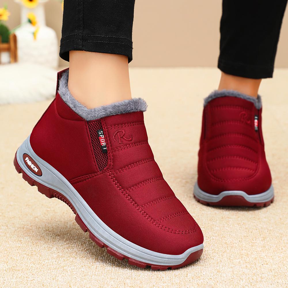 Fashion Women Snow Boots Leisure Round Toe Couples Sneakers Winter Warm Ankle Boots Women Thickened Fluff Lined Cotton Shoes for Women