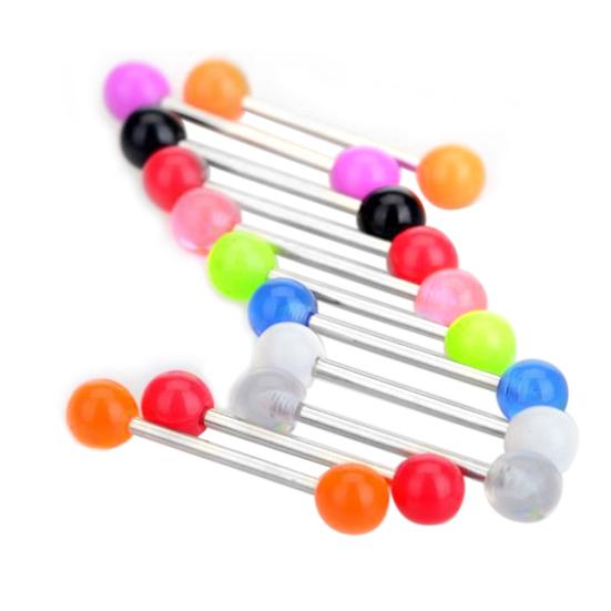 50/90 ks Akrylový jazyk Nos Bradavka Nehty Břicho Pupík Kroužek Body Piercing Dekor